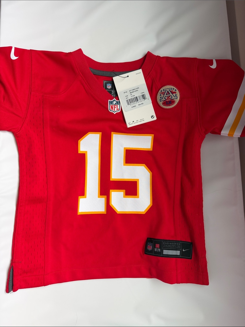 3T Kids' Patrick Mahomes Kansas City Football Jersey